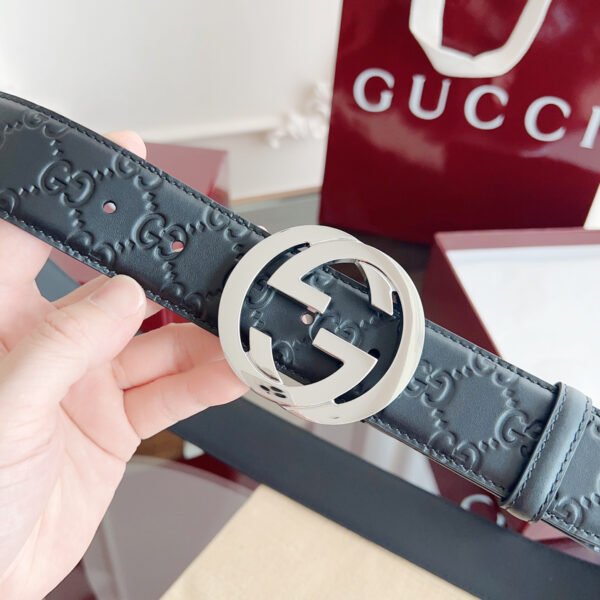 GUCCI Classic embossed calf leather